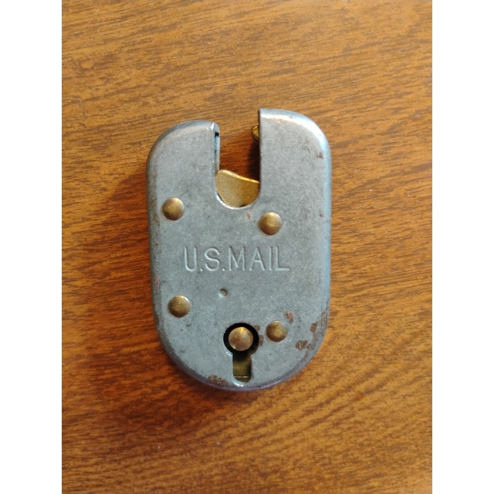 Vintage USPS Post Office‎ Mail Bag Pouch Padlock U.S. Mail No Key